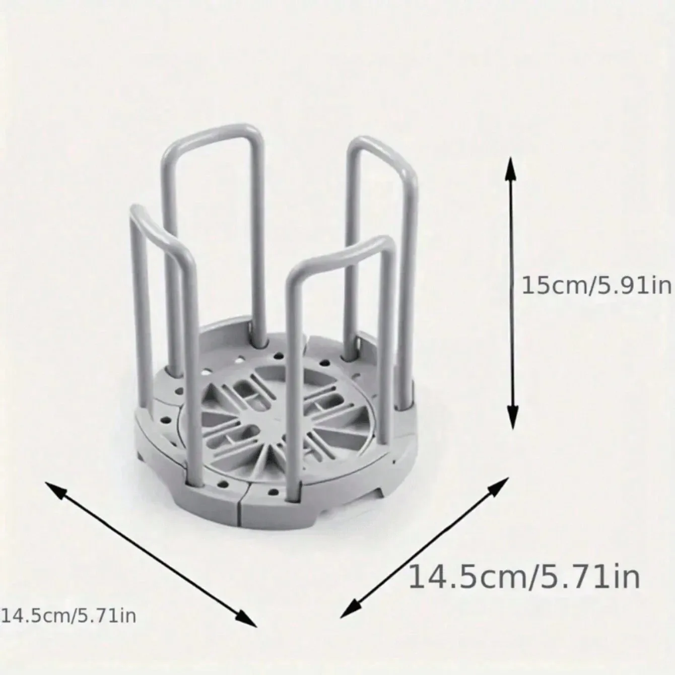 1Pc Extendable Bowl Rack W/Drip Tray Plastic Kitchen Cabinet Dish & Utensil Organizer