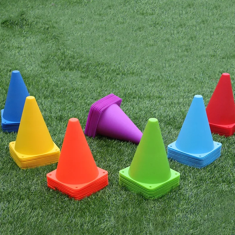 

10 PCS Football Sign Bucket 18cm Thicken PE Soccer Marker Cone Outdoor Barrier Training Wear-resistant Anti-slip Obstacle Bucket