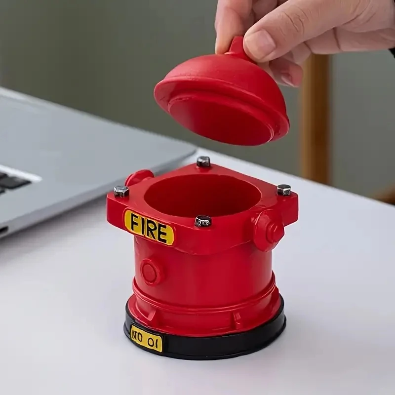 Fire Hydrant Shaped Resin Ashtray Creative Funny Household Tabletop Smoke Ash Holder Simulation Fire Hydrant Resin Ashtray