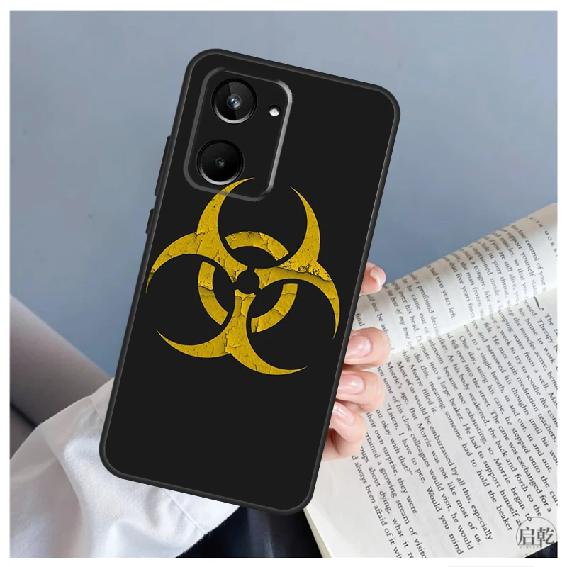 Biohazard Symbol Logo Case For Realme C51 C55 C53 C35 C33 C30 C67 C21Y C25s C15 9 10 11 12 Pro Plus GT Neo 5 Cover