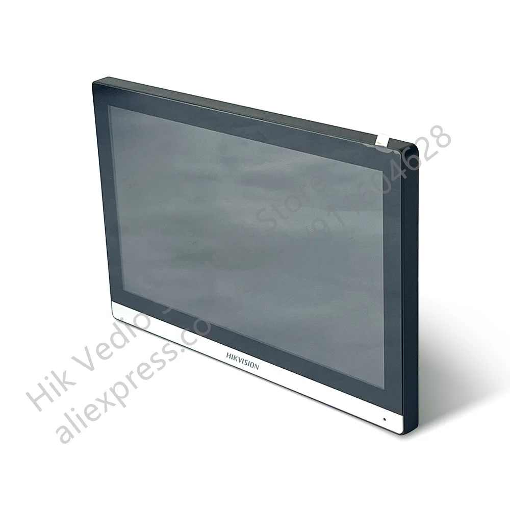 Kit de intercomunicação de vídeo IP Hikvision original DS-KH6350-WTE1 tela sensível ao toque TFT de 7 polegadas e DS-KV6113-WPE1 (C) e capa de chuva e chaveiros