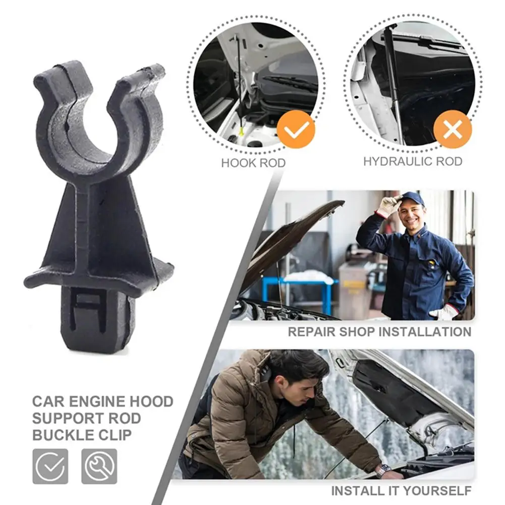 Hood Prop Rod Clip 65722-EB300 For Nissan Navara D40 Pathfinder R51 Qashqai J10 Dualis Xterra Engine Hood Support Stay Holder view 5