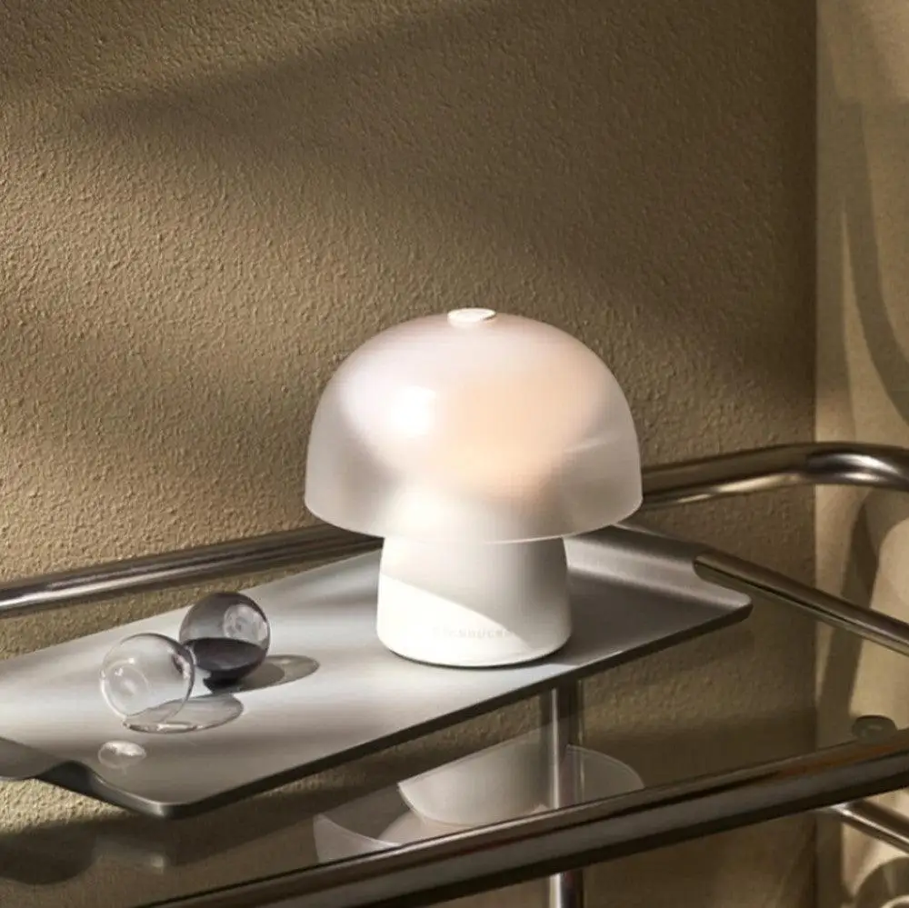 Cream Wind Wireless Rechargeable Night Light Decorative Creative Premium Table Lamp Antique Bedside Ambiance Bedroom
