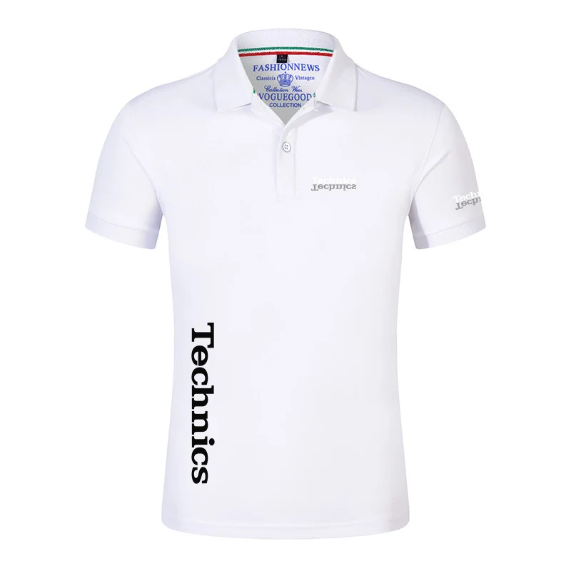 Technics 2023 Men Dj 1200 Turntable Music New Summer Hot Sale Print Polo Shirt Short Sleeve Casual Cotton Business Tops Clothing