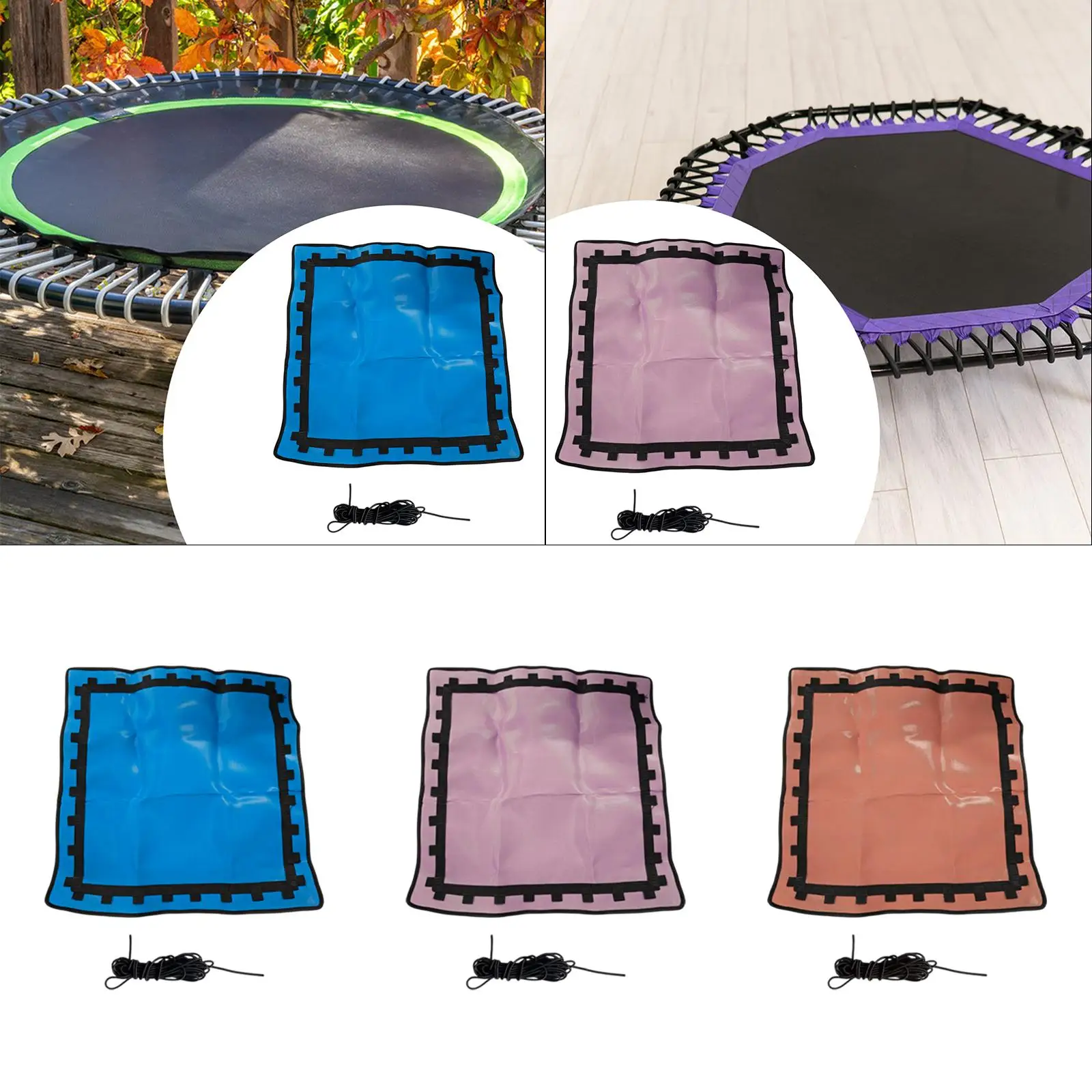 Trampolin-Ersatzmatte, passend für 2,8 Fuß große quadratische Rahmenteile, springende Rebounder-Matte für Hof, Spielzimmer, Übung, Spielplatz, Garten
