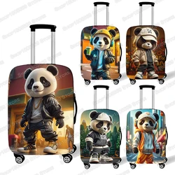 Hip Pop Panda Print Luggage Cover Cool Panda Having Coffee Women Travel Accessories Suitcase Cover Trolley Case Protective Cover