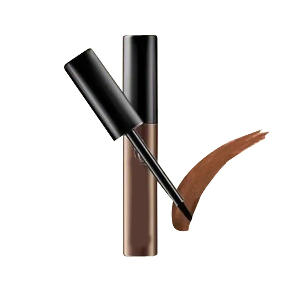 

Peel Off Eyebrow Gel Dark Brown Waterproof Long-Lasting Tint Moisturizing Eyebrow Pack Flat Brush Natural Color Brows Gel Eye