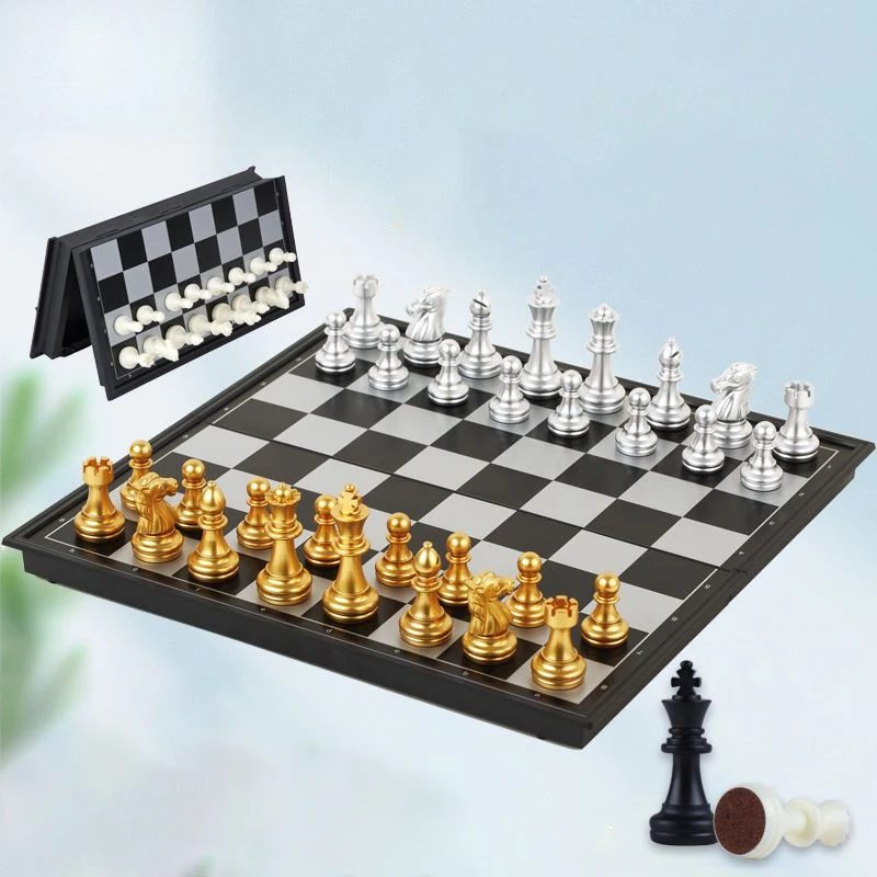 

Магнитные шахматы, складная, удобная для хранения, магнитная шахматная доска, магнитные притягивающие шахматы, детские развлечения для родителей и детей