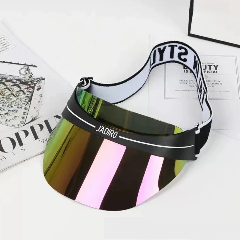 Pink Sun Protect Solar Visors for Women Men Outdoor Sport Beach Cooling Hats UV400 Waterproof Golf Caps Running Walking Hiking