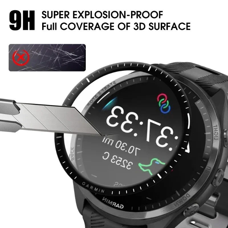 3D Curved Film for Garmin Forerunner 965 Screen Protector An-scratch Watch Portective Film for Garmin Forerunner965 Not Glass