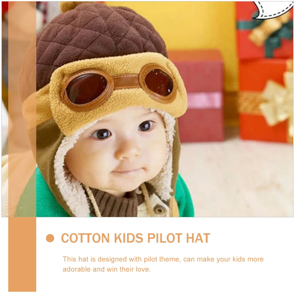 

2 шт. детские хлопковые шапки-пилоты, теплые износостойкие утолщенные детские аксессуары, портативная зимняя шапка, милые дети