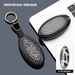 Car ABS TPU Key Case Cover Holder Buckle For Hyundai Ionic 6 Grandeur GN7 Kona Ev New Grand Prix 5/7Buttons Key Shell Decoration