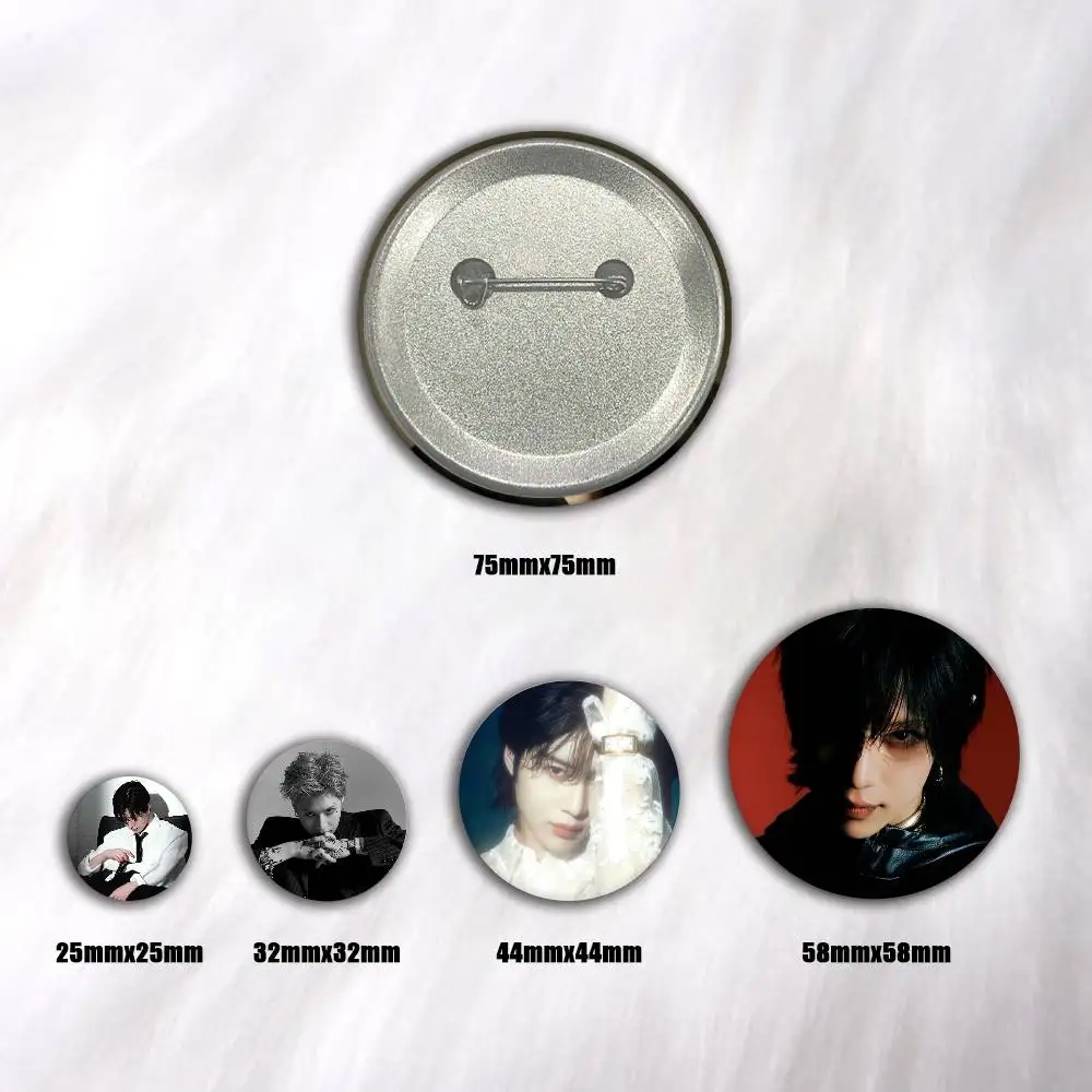 Actor L-Lee T-Taemin Creative Round Button Badges Cute Pin Brooch for Backpack Clothes Lapel Jewelry Accessories Friends Gift