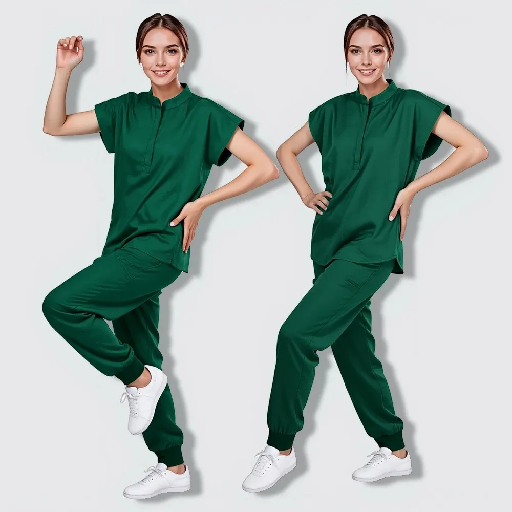 

Набор медицинских скрабов для домашних животных, костюм для врача, аксессуары для медсестры, женская рабочая одежда для стоматологической клиники, униформа для салона красоты, спа-салона