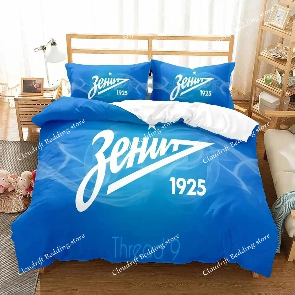 Football FC Zenit Saint Petersburg Bedding Set Boys Girls Twin Queen Size Duvet Cover Pillowcase Bed Kids Adult Home Textiles