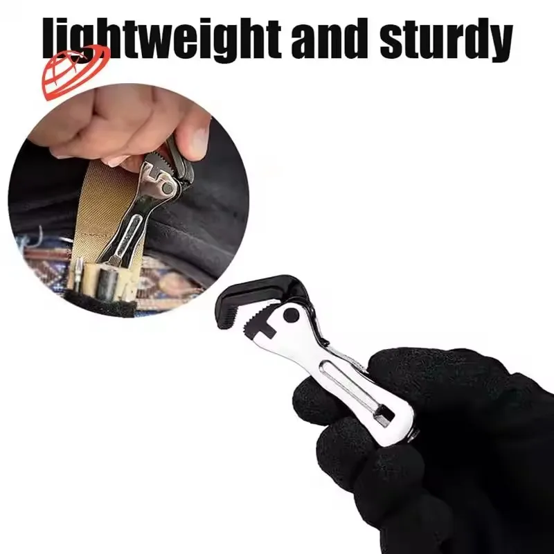 

Mini Stubby Multifunctional 2-in-1 Self-Adjusting Pipe Vise Wrench Portable Micro Short Handle Tool for Tight Spaces Hand Repair