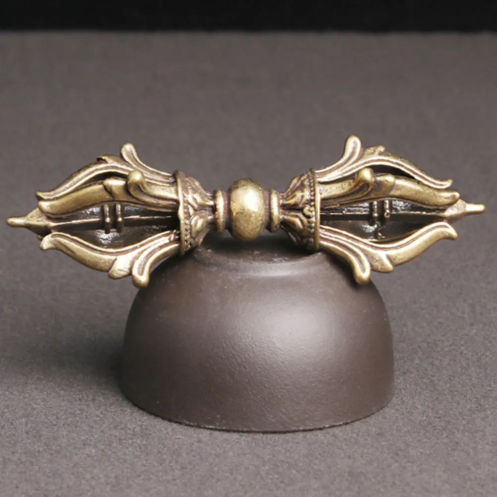 

Copper Figurine Vintage Home Decor Brass Craft Adornment Delicate Vajra Pestle Ornament Exquisite Design