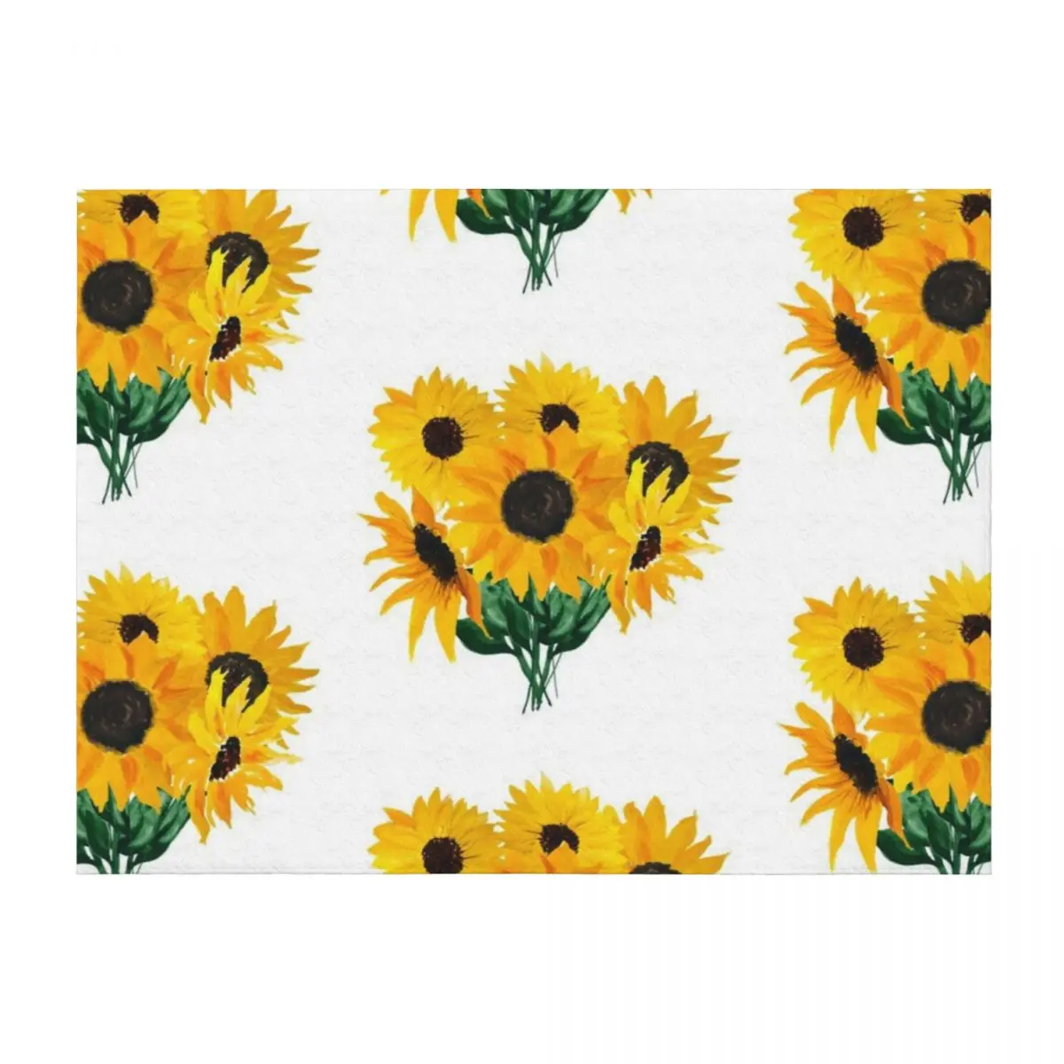 

Painted sunflower bouquet Throw Blanket Flannel Fabric warm for winter Beautifuls cosplay anime Blankets