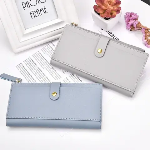 Elegante portafoglio con pochette da donna, portamonete lungo versatile in stile coreano, portafoglio per studenti fresco, borsa femminile alla moda in stock