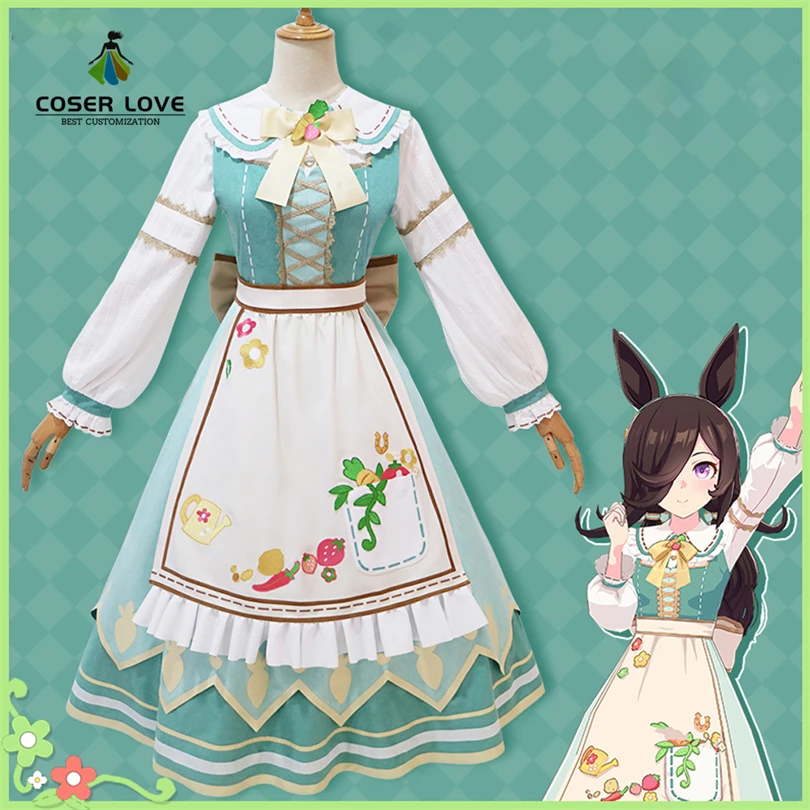 

Uma musume Pretty Derby Rice Shower Косплей Костюм Карнавал Хэллоуин Рождественское Платье Наряд