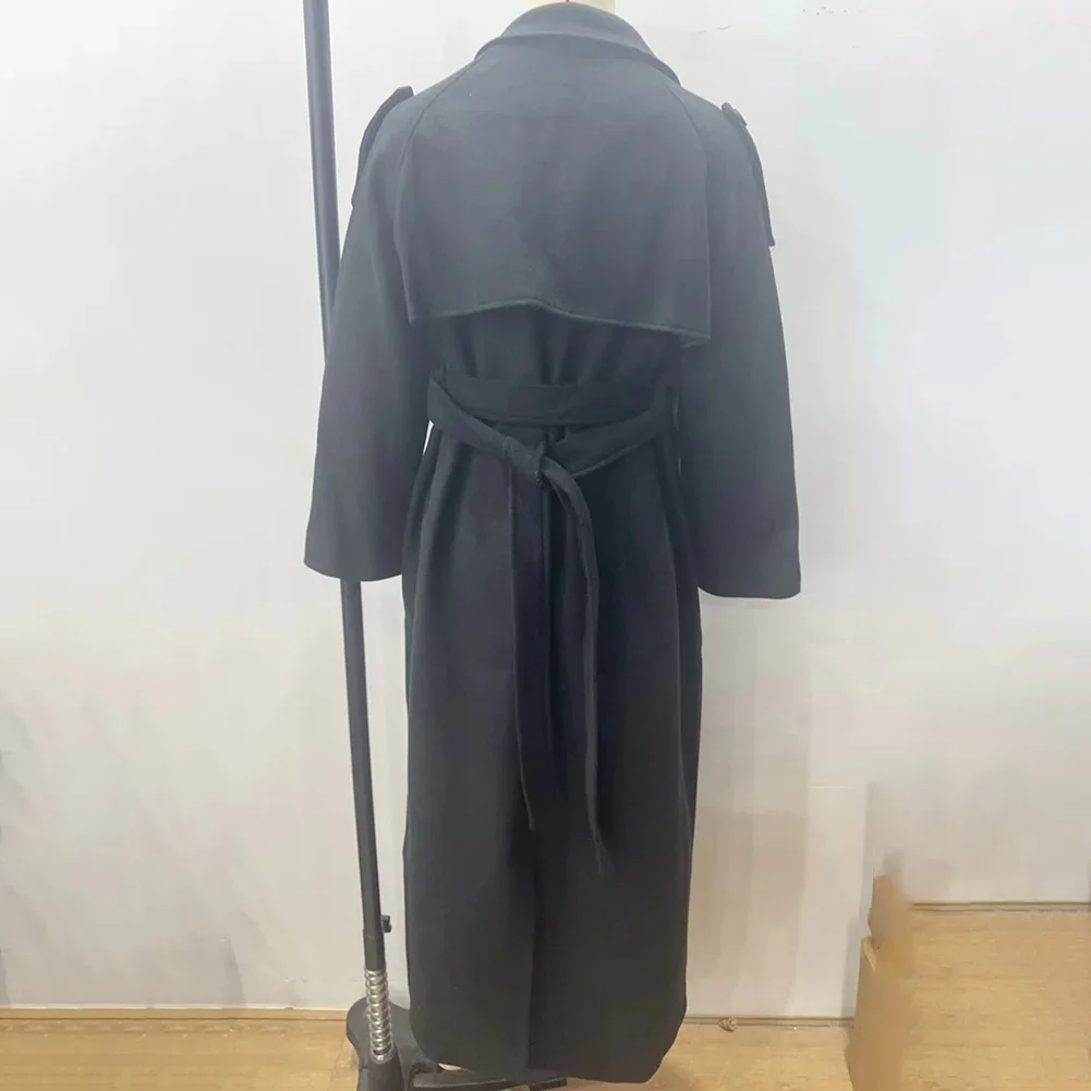 

Autumn Spring Casual Outerwear Spring Autumn Coat Autumn Fashion 132cm, M 133cm, L 134cm Women Overcoats Black Fashion Coat