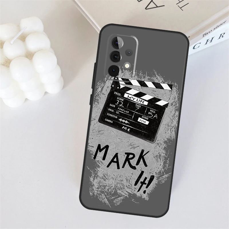 Film Movie maker Clapperboard Take Cover Case For Samsung Galaxy A34 A12 A13 A14 A24 A54 A53 A33 A23 A52 A32 A22 A71 A51 Funda