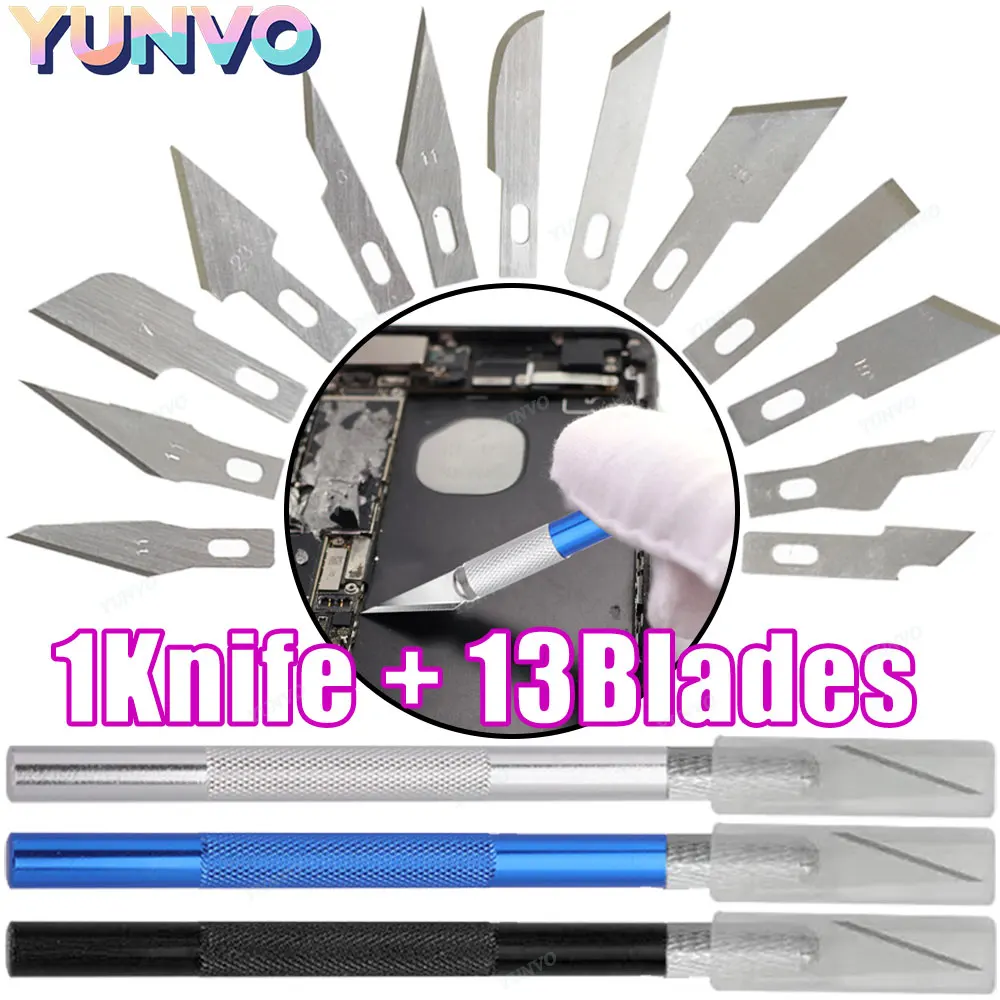 Professional Engraving Knife Non-Slip Craft Cutter Blades, Magnetic Storage Case Mobile Phone Repair Electronic DIY Hand Tools