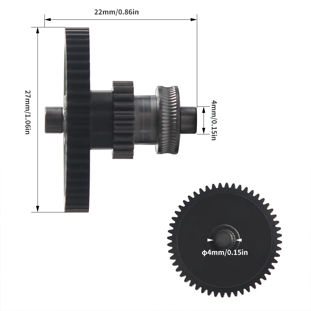 Gear for Neptune 4/Pro/Plus/Max Nanocoated Mold Steel Integrated Extrusion Head Gear Kit for Elegoo Extruder Gear 3D Printer