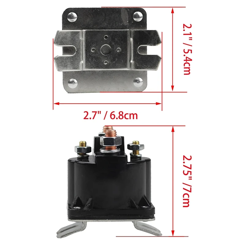 Starter Solenoid 12 V 4 Terminal 100 Amp Intermittent Duty Solenoid Relay SAZ4201GJ 7522