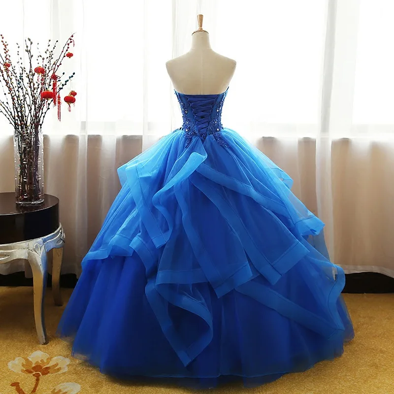 Customized Ball Gown Quinceanera Dresses Appliques Sequins Prom Party Gowns Formal Vestido De Anos 15 Sweet16 robes de soirée