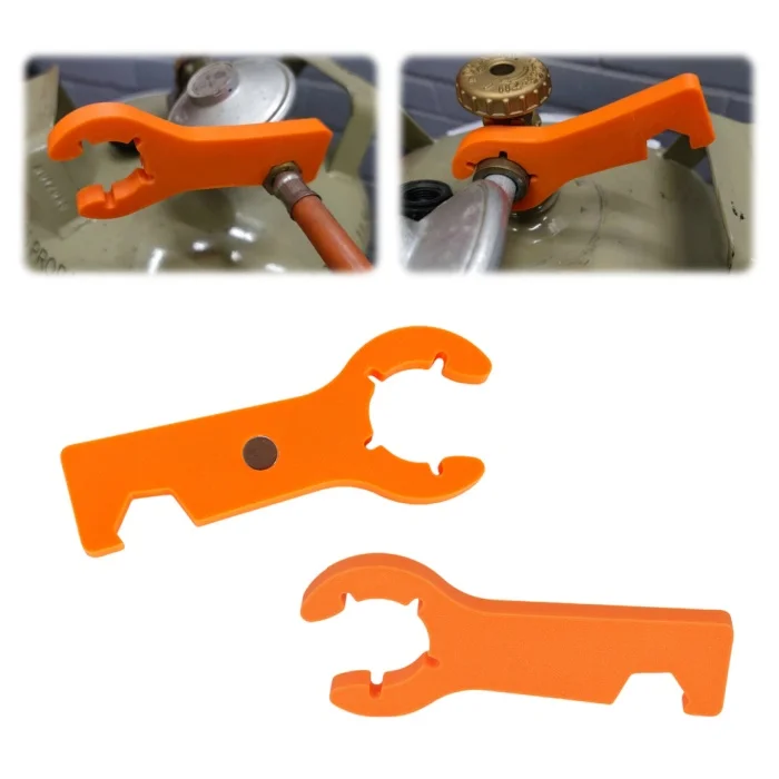 

Легкий гаечный ключ для газовых бутылок 2 в 1, ключ для газового баллона для кемпинга на открытом воздухе с магнитом для дома на колесах, каравана, гриля, барбекю