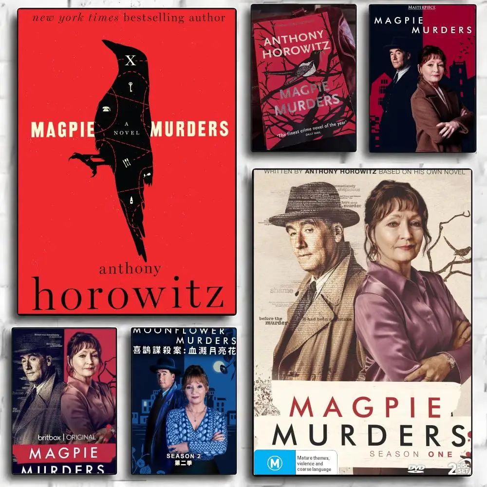 tv series M-Magpie Murders-S Poster Minimalist Wall Sticker for Cafe Office Bar Home Decor and Gift