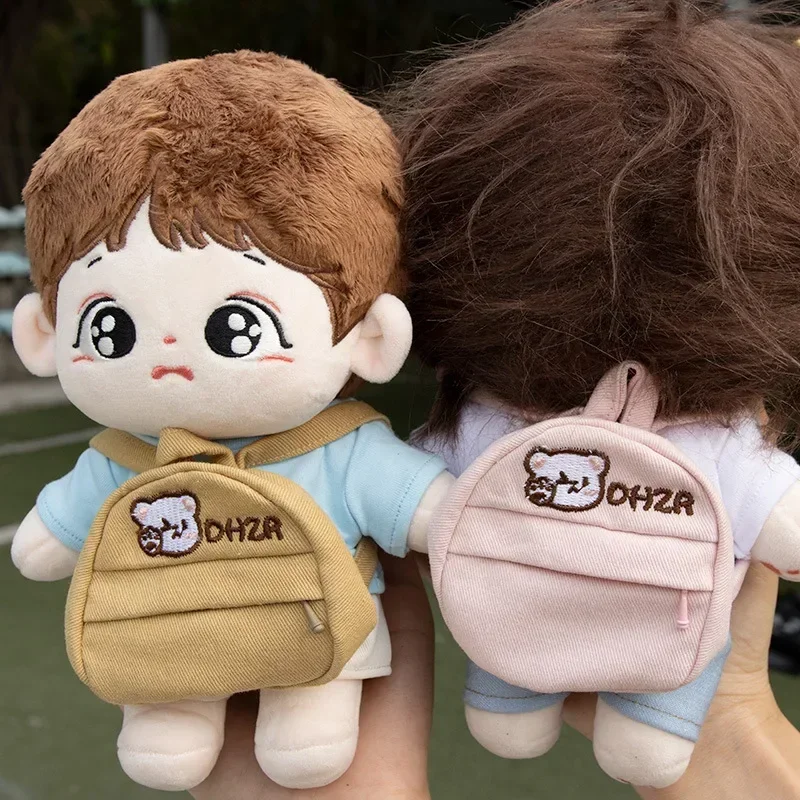 20cm Cotton doll backpack book color backpack 20cm toy doll clothes baby bag  doll accessories