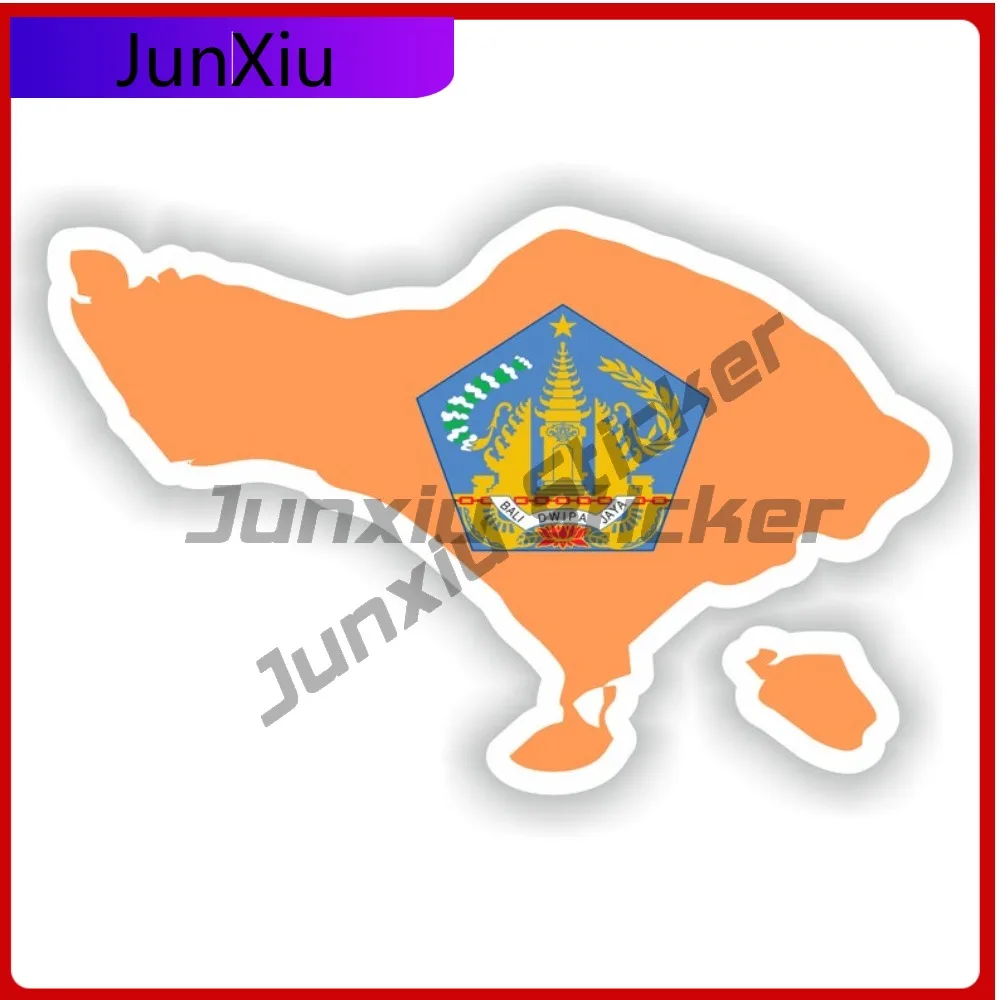 

With National Emblem Detail Bali Map Flag Personalized Vehicle Decor Commonly Used On Bumpers Rear Windows And Trunks