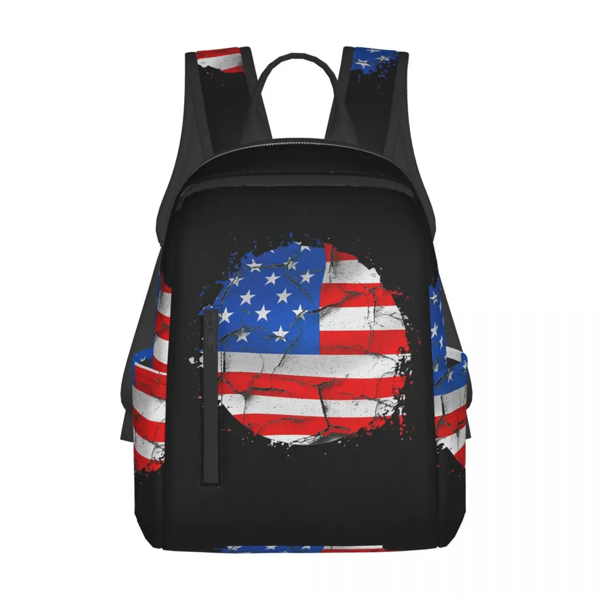 USA America American Flag Backpack Daypack Large Capacity Kids BookBag School Bag Shoulder Bags for Men Women