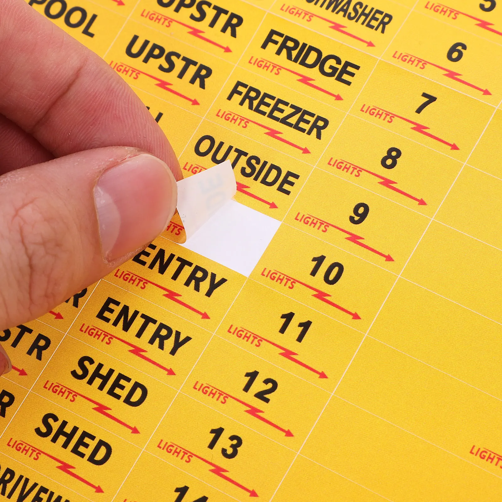

10 Sheets Circuit Breaker Labels Electrical Panel Label Self-Adhesive Colorful Sticker Breaker Box Organization Electric Panel