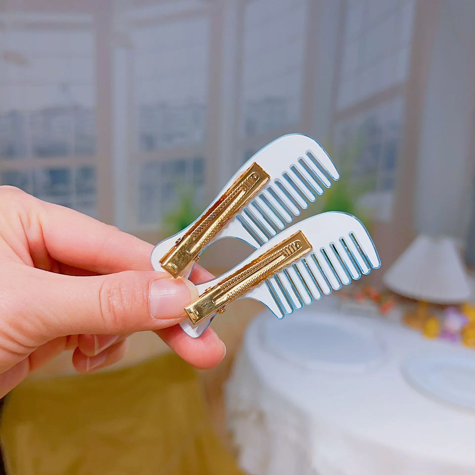 for Hello Kitty cute hairbrush hair clip everything sweet clear bangs clip cartoon girl broken hair side hair clip