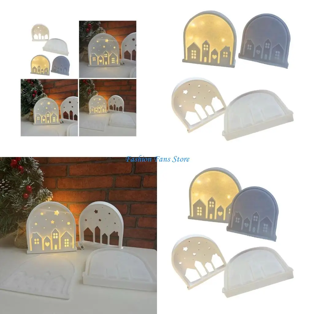 

Easy Release Silicone Mold for Handmade Night Lamp Decorative House Shaped Holder Mould Home Decoration Mold