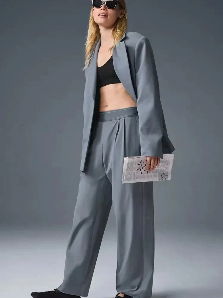 سراويل يوجا رياضية مطبوعة بأحرف رياضية سراويل نسائية صيفية فضفاضة معلقة غير رسمية بدلة سوداء صلبة متعددة الاستخدامات سراويل على الطراز الغربي #4