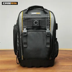 Oxford Cloth Heavy Duty Tool Bag Rubber Bottom Multi-pockets Waterproof Puncture-resistant Professional Electrician Tool Bag