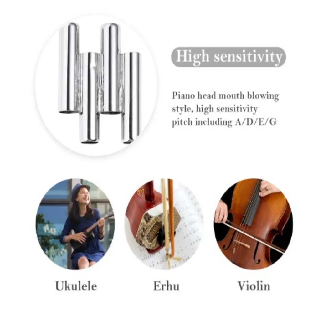 Stainless Steel Violin Tuner Wear-resistant Violin Accessories Metal Calibrator Corrosion Prevention Violin Metal Tuner Violin