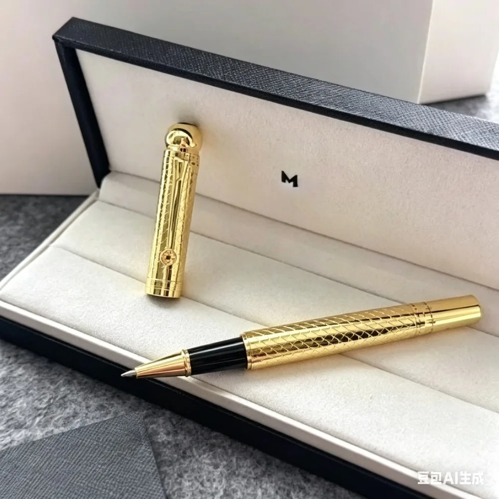 

Ручка-роллер M Brand Gold Grid Pattern Business, роскошная коллекционная подарочная офисная ручка для письма (коробка для ручки в комплект не входит)