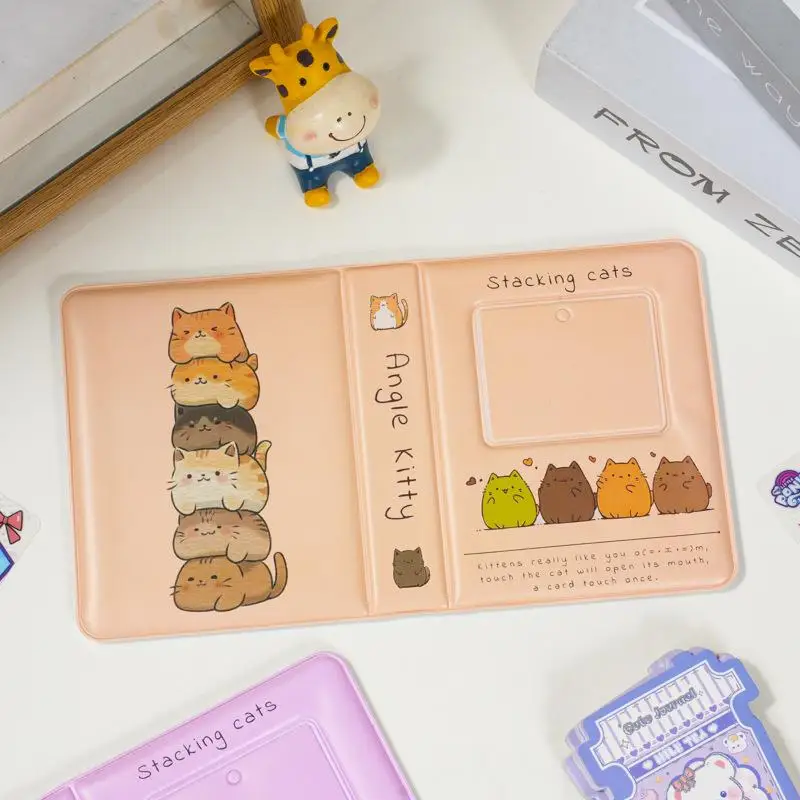Фотоальбом с милым мультяшным котенком, 36 карманов, альбом для карточек, чехол для хранения картин Kpop, мини-переплет, именные карточки, альбомы для книг