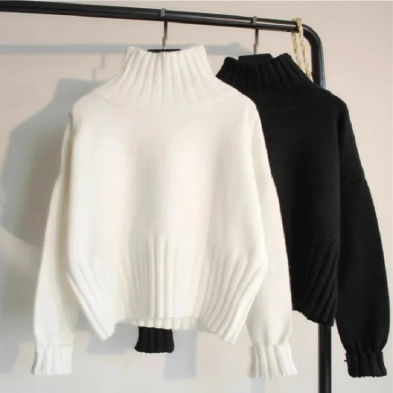 

Women's Sprint Long Sleeve Turtleneck Knit Tops, Sweet Sexy Lady Sweater, Autumn,Winter, 2025 Korean tops for woman