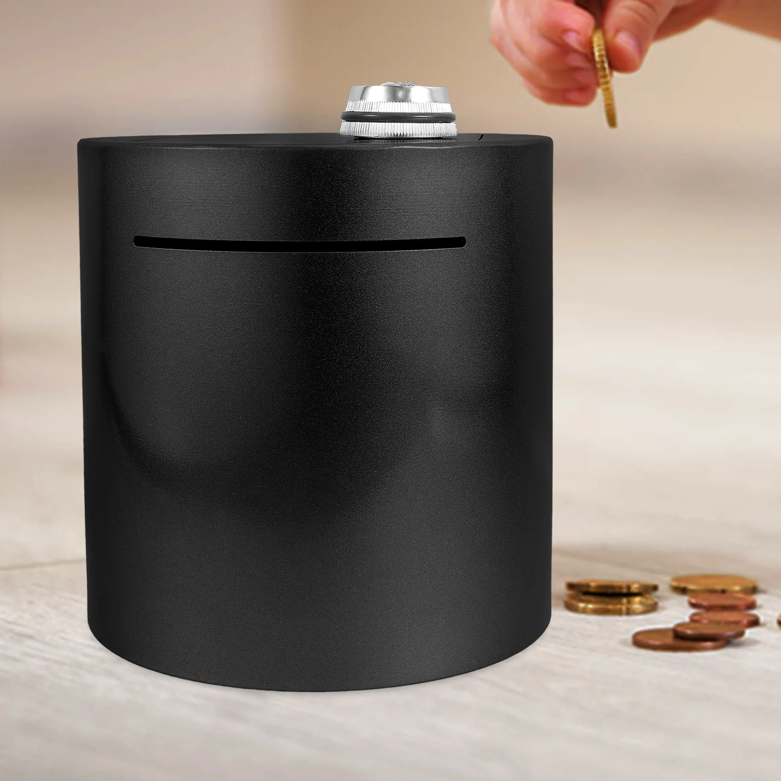 حصالة معدنية على شكل خنزير للبالغين، حاوية عملات معدنية غير قابلة للكسر، صندوق توفير المال الآمن، سطح المكتب، ديكور المكتب المنزلي