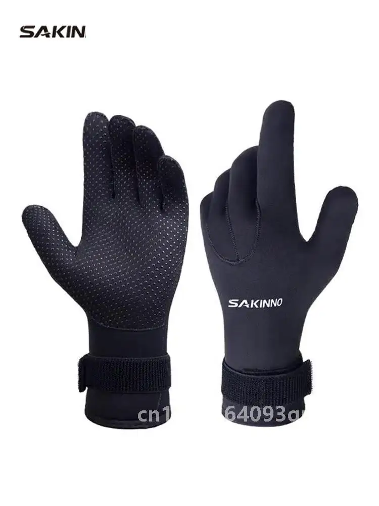 

5MM Neoprene Nylon Diving Gloves for Men And Women Non-Slip Cold Warm Outdoor Fishing Surfing Snorkeling Gloves Black S M L XL