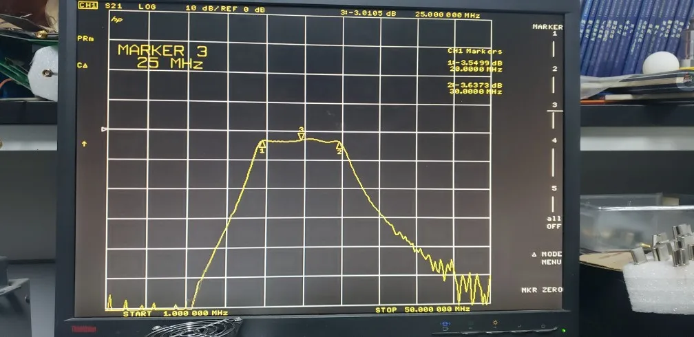 RF Bandpass Filter 20-30MHz Suppresses Interference