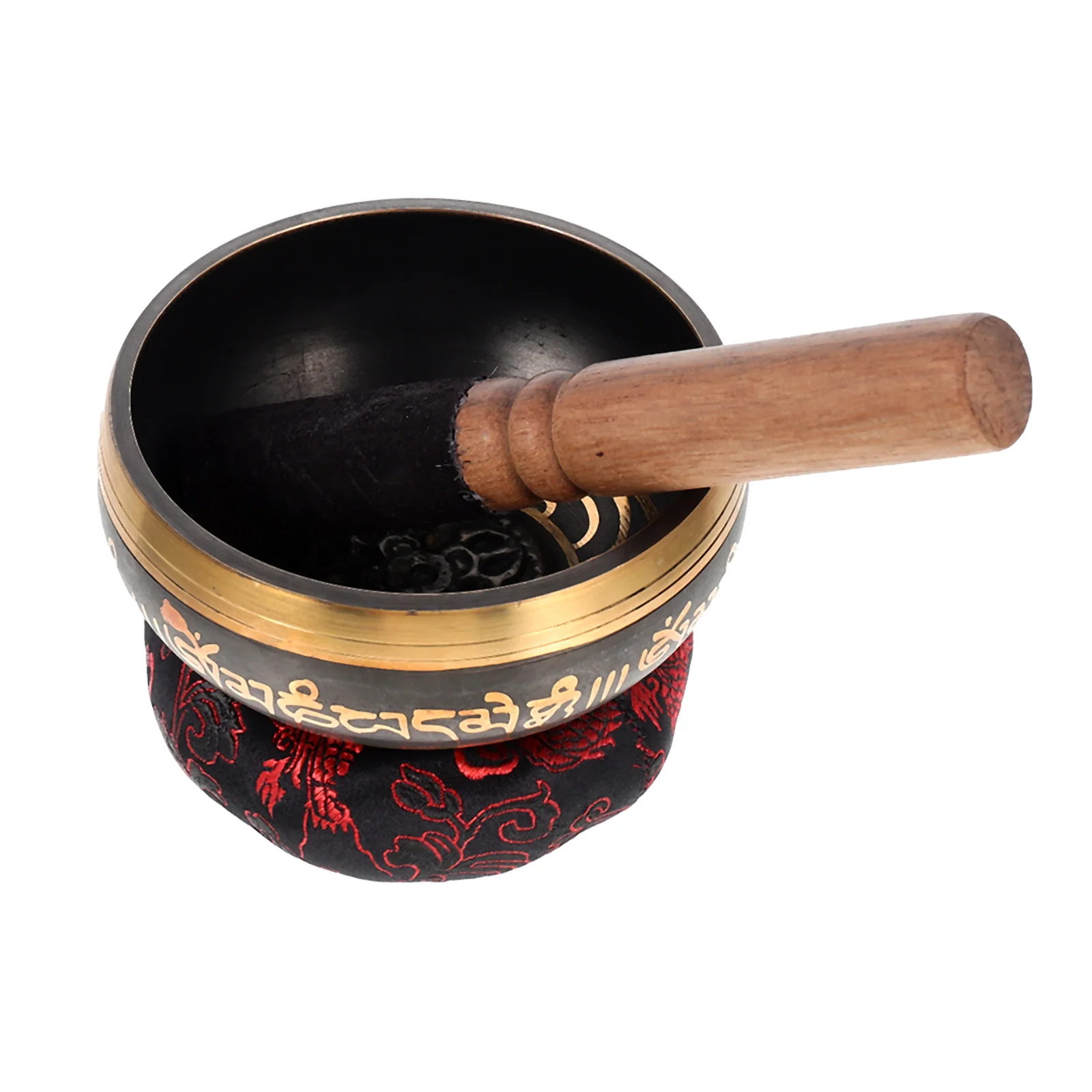 

Copper Singing Bowl Set Buddha Sound Meditation H Accessory Lightweight Portable Relaxation Tool