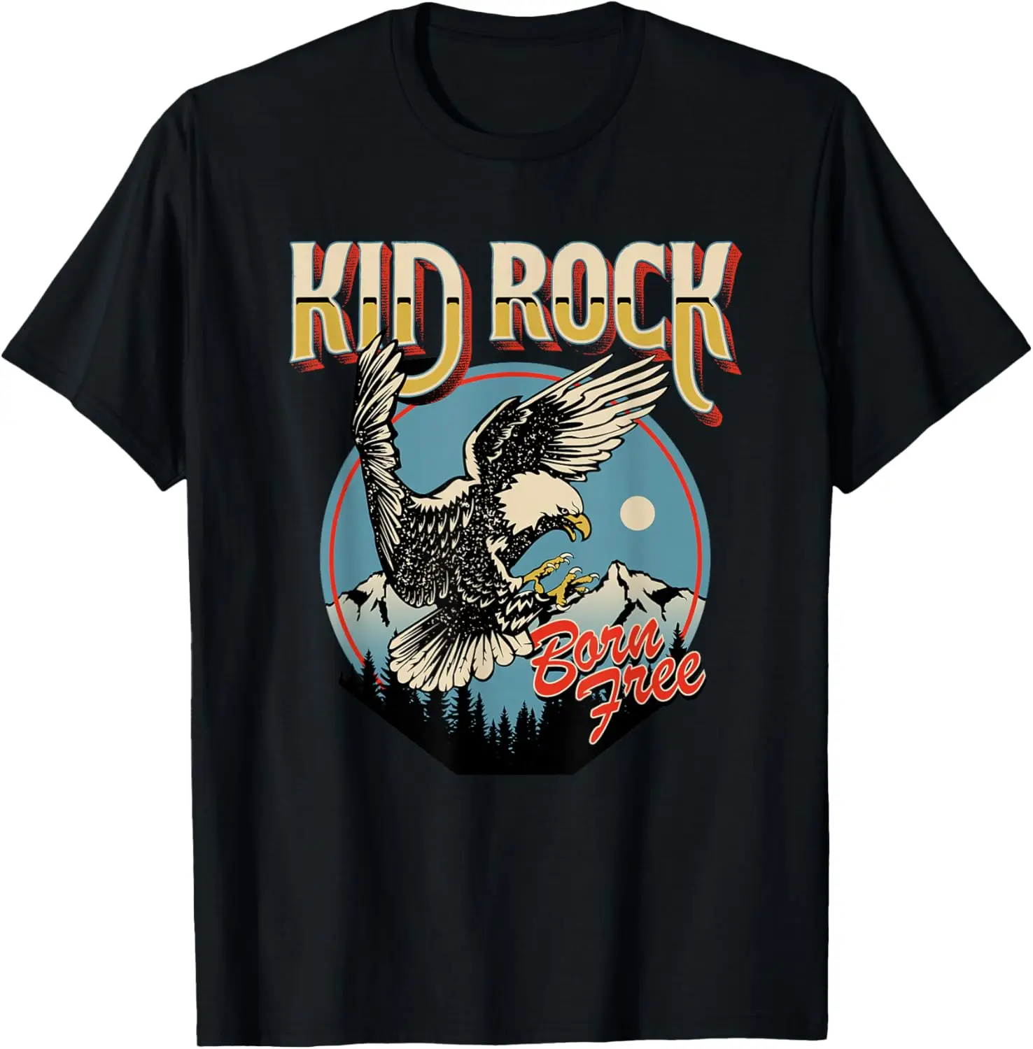 Born Free Eagle T-Shirt 100% Cotton Trendy Y2K Short-Sleeve Tee – Soft, Quick-Drying, & Moisture-Wicking; Ideal Sports Casual