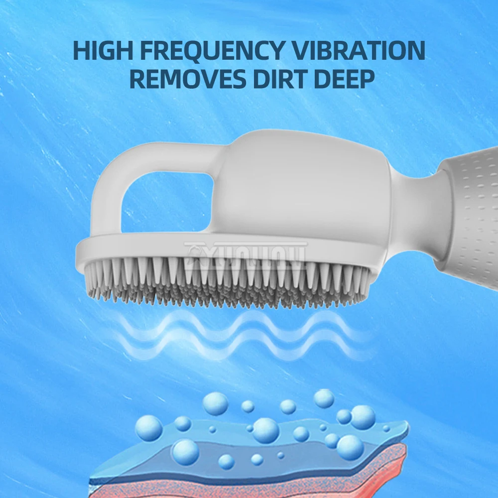 Yunlin Li Multi-functional Electric Bath Brush Lazy Bath Artifact Massage Back Rub Machine Mud Long Handle Bath Brush